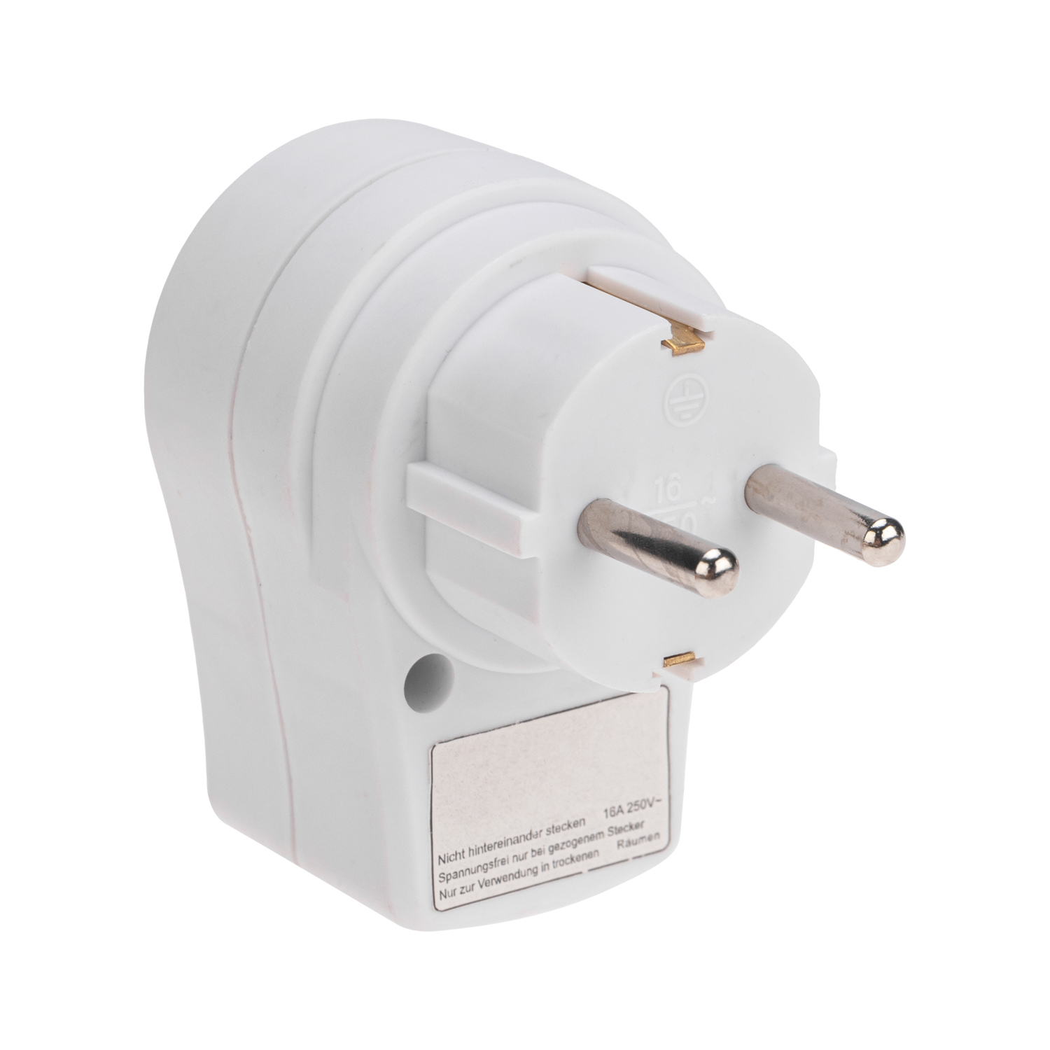 Адаптер сетевой REXANT 16А с выключателем заземлением и защитными шторками белый - фото 12