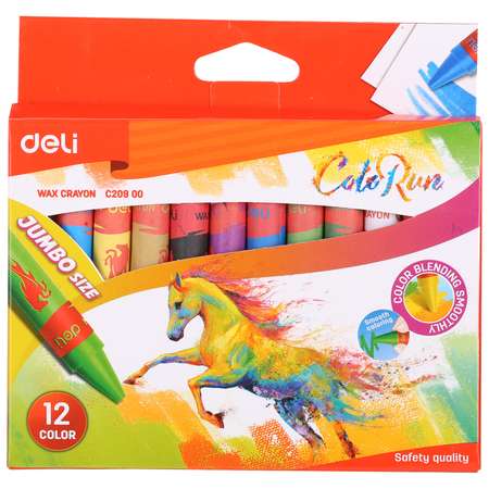 Восковые мелки Deli 12 шт.
