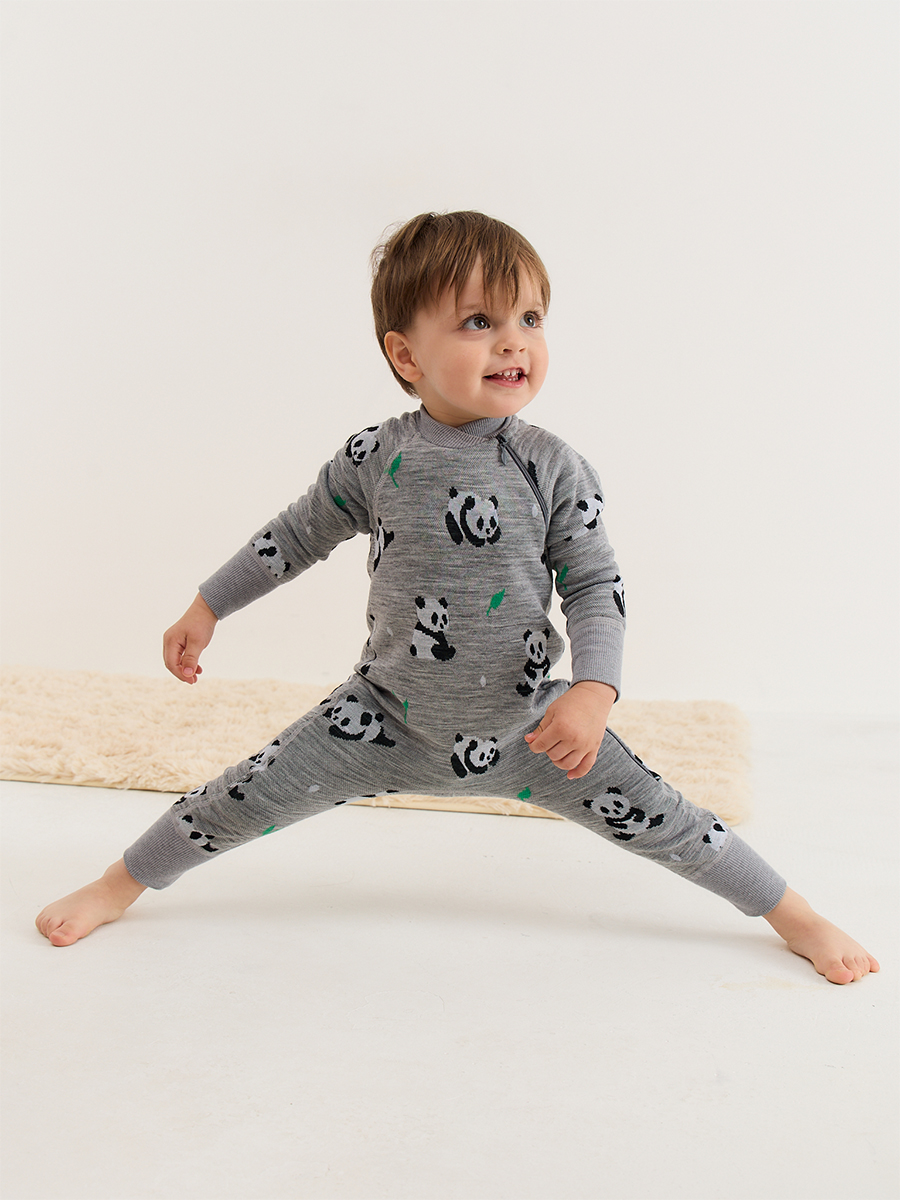 Термокомбинезон Dr. Wool DWWNB16/панды - фото 9