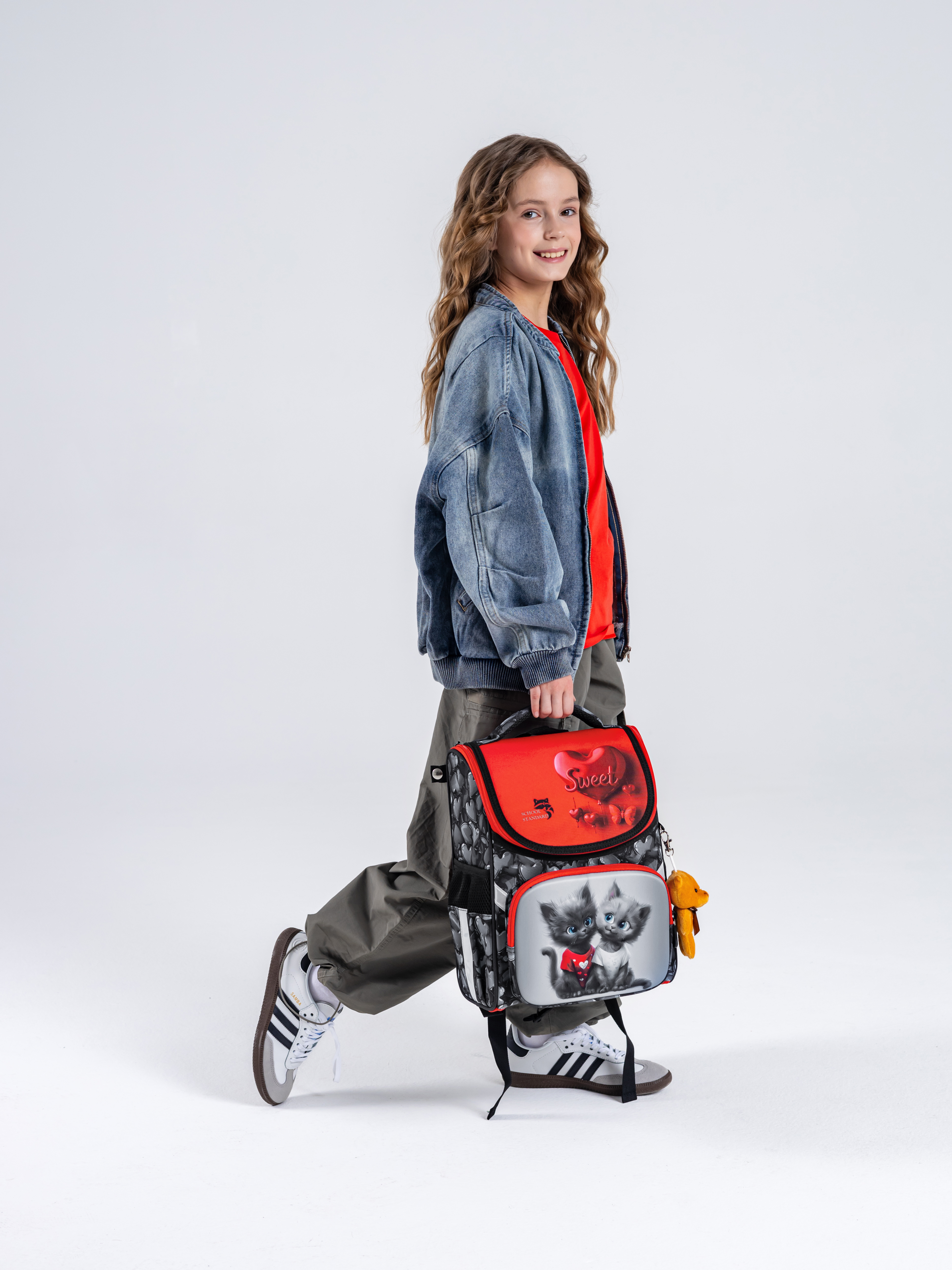 Ранец School Standard начальной школы 4 в 1 + мишка - фото 2