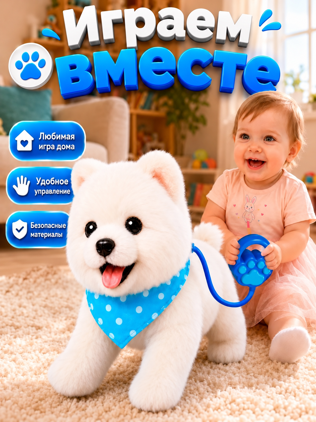 Мягкая игрушка FAVORITSTAR DESIGN Интерактивный щенок шпиц - фото 10