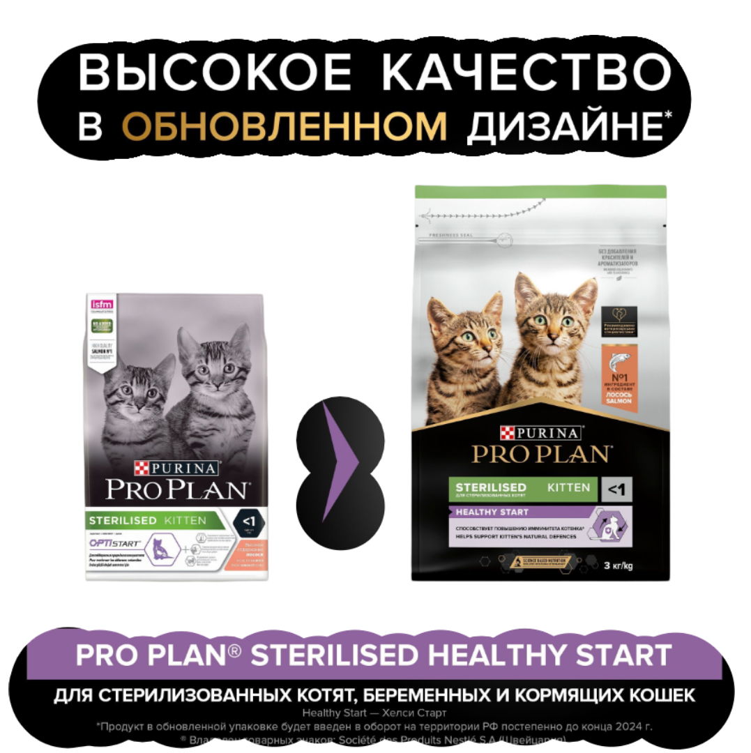 Сухой корм PRO PLAN OptiStart Sterilised Kitten - фото 4