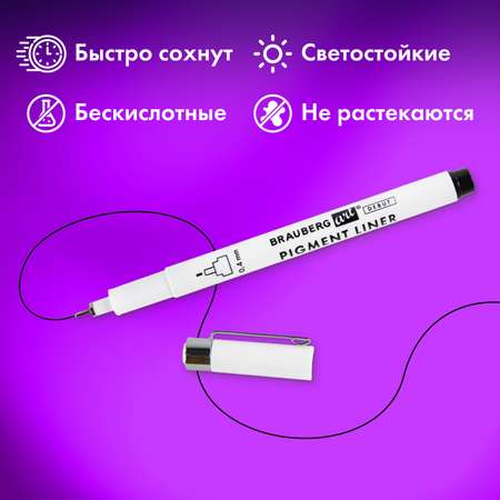 Ручка капиллярная Brauberg 3 шт.