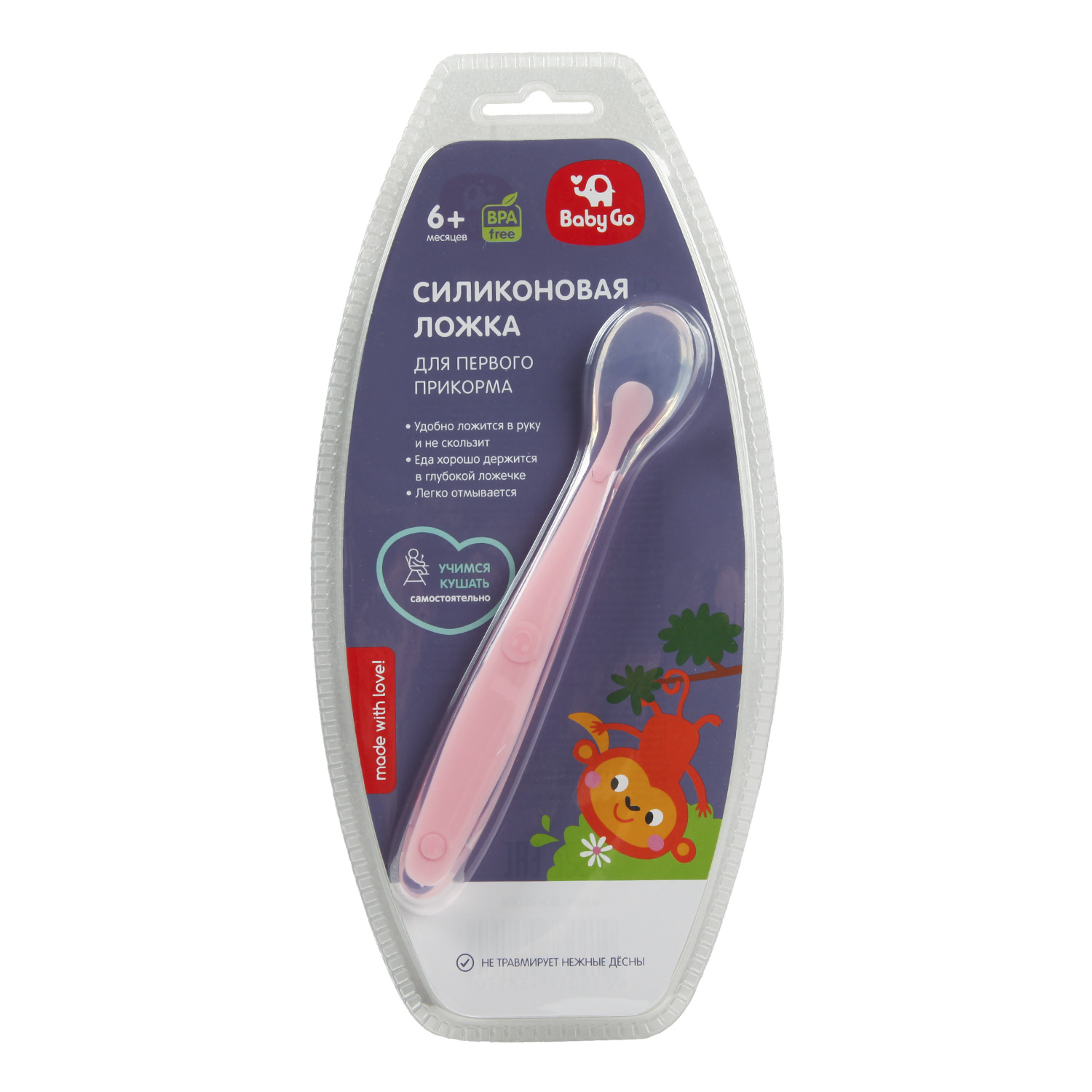 Ложка BabyGo Pink 1 шт. - фото 3