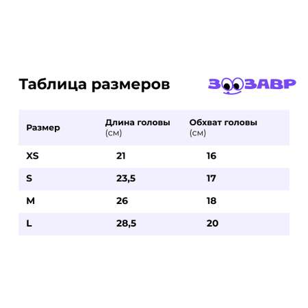 Шапка-шлем для собак и кошек Зоозавр