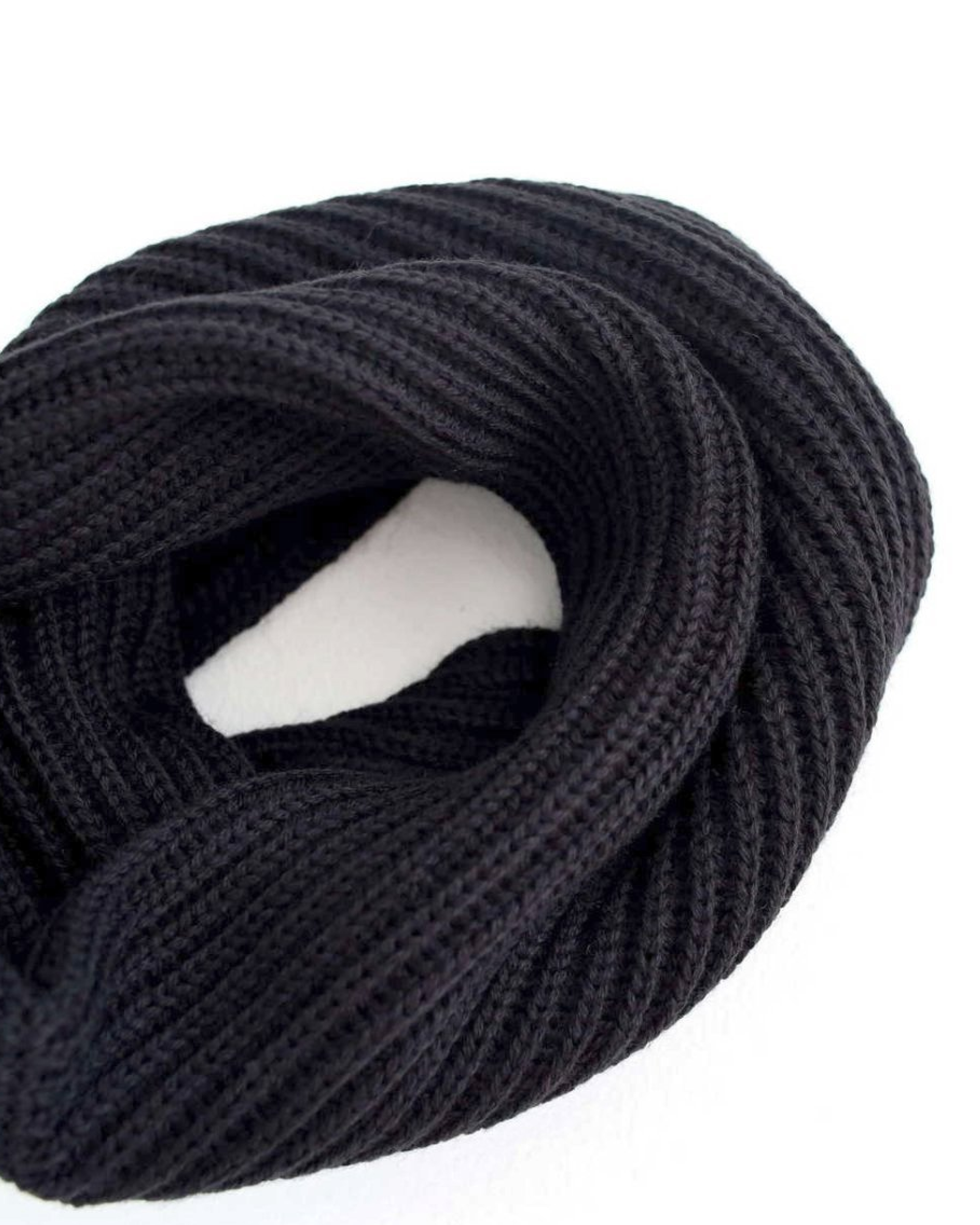 Снуд MINIDINO ВЯЗ-ШРФ-001/20001Снуд полушерсть черный - фото 1