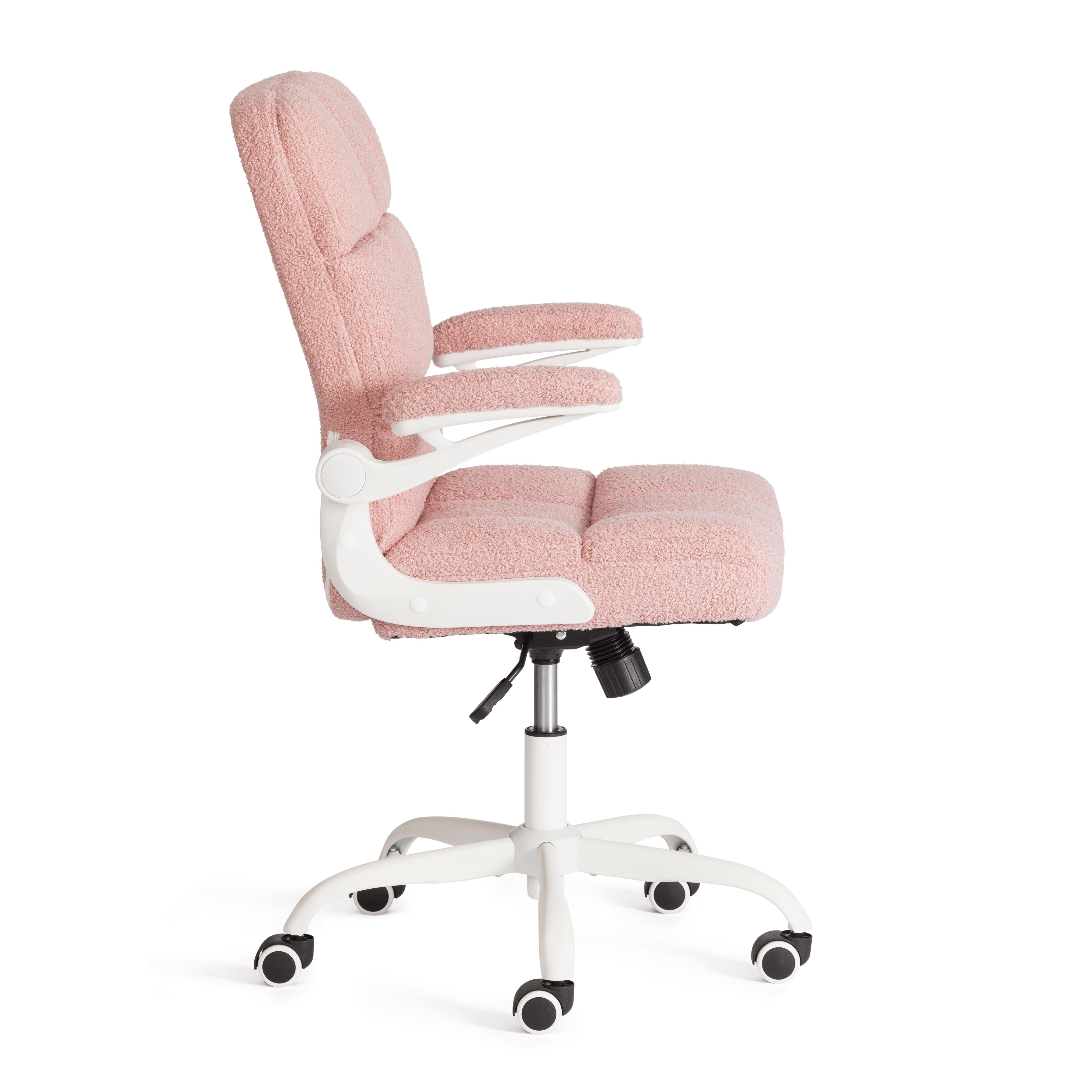 Компьютерное кресло TETCHAIR Лугано ткань тедди розовый - фото 3