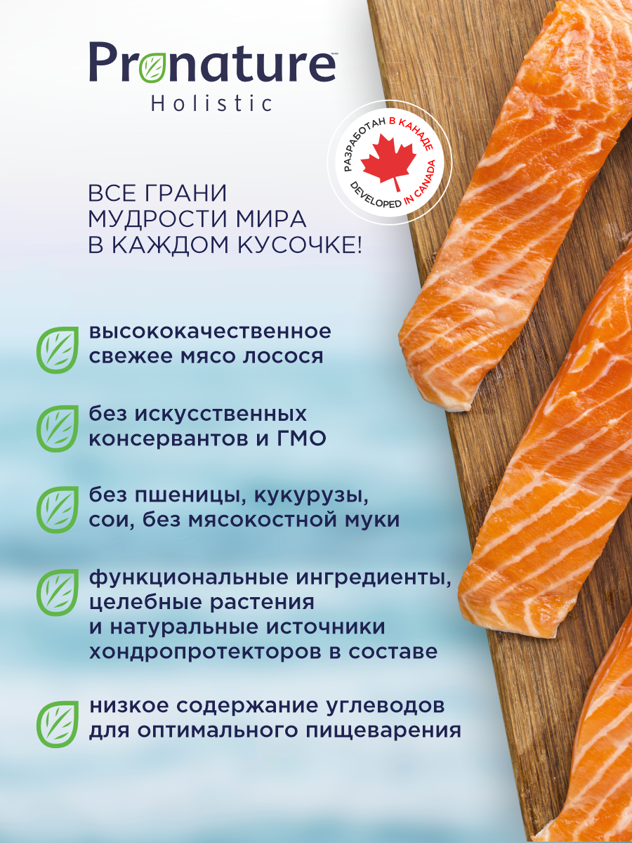 Корм для собак сухой Pronature Holistic Mediterranean Grain Free беззерновой с лососем 10кг - фото 2