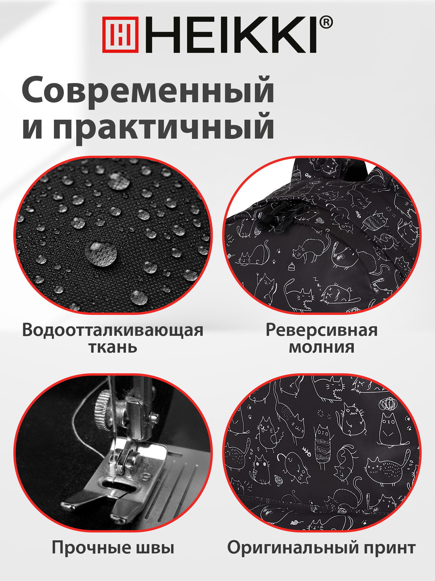 Рюкзак HEIKKI школьный городской для подростков для ноутбука - фото 5