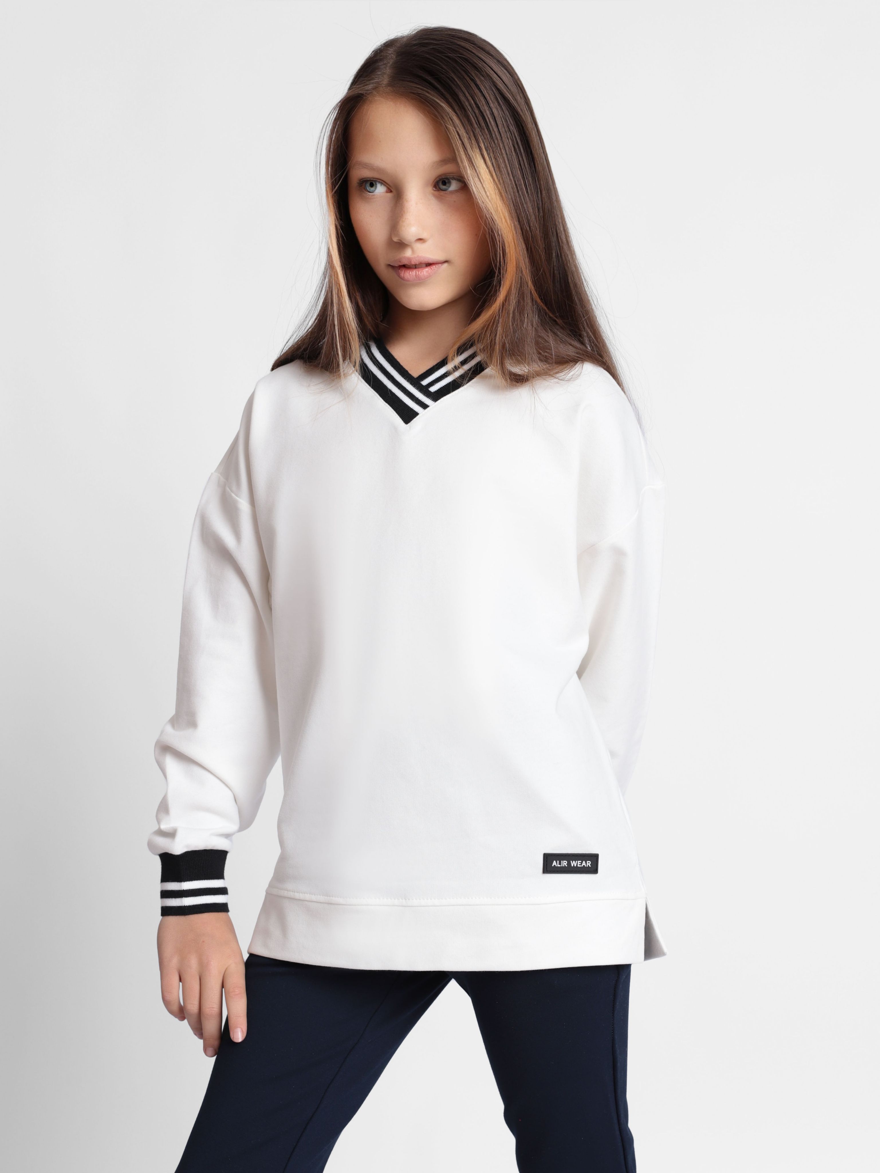 Свитшот Alir СВ108/молочный/черный - фото 7