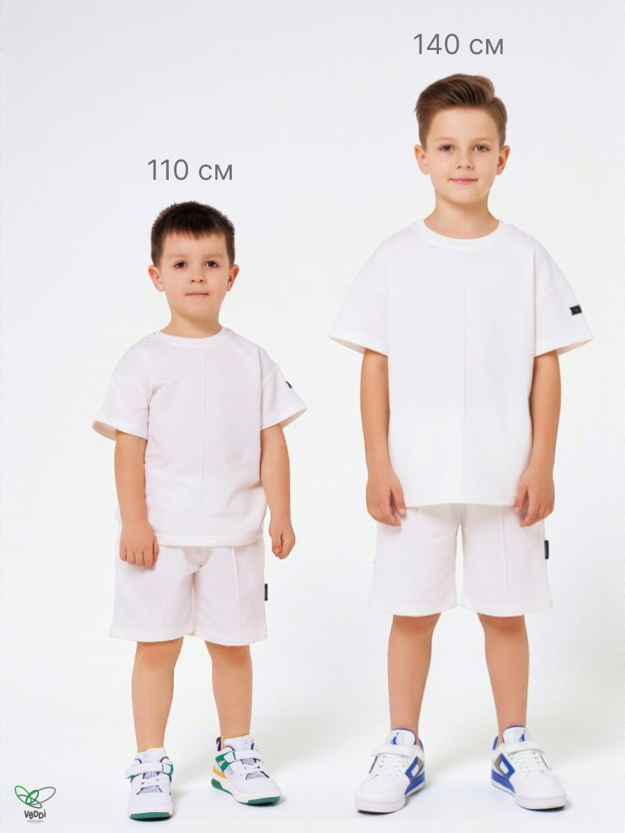 Футболка и шорты VEDDI 2080/6042фп-2024-экрю - фото 9