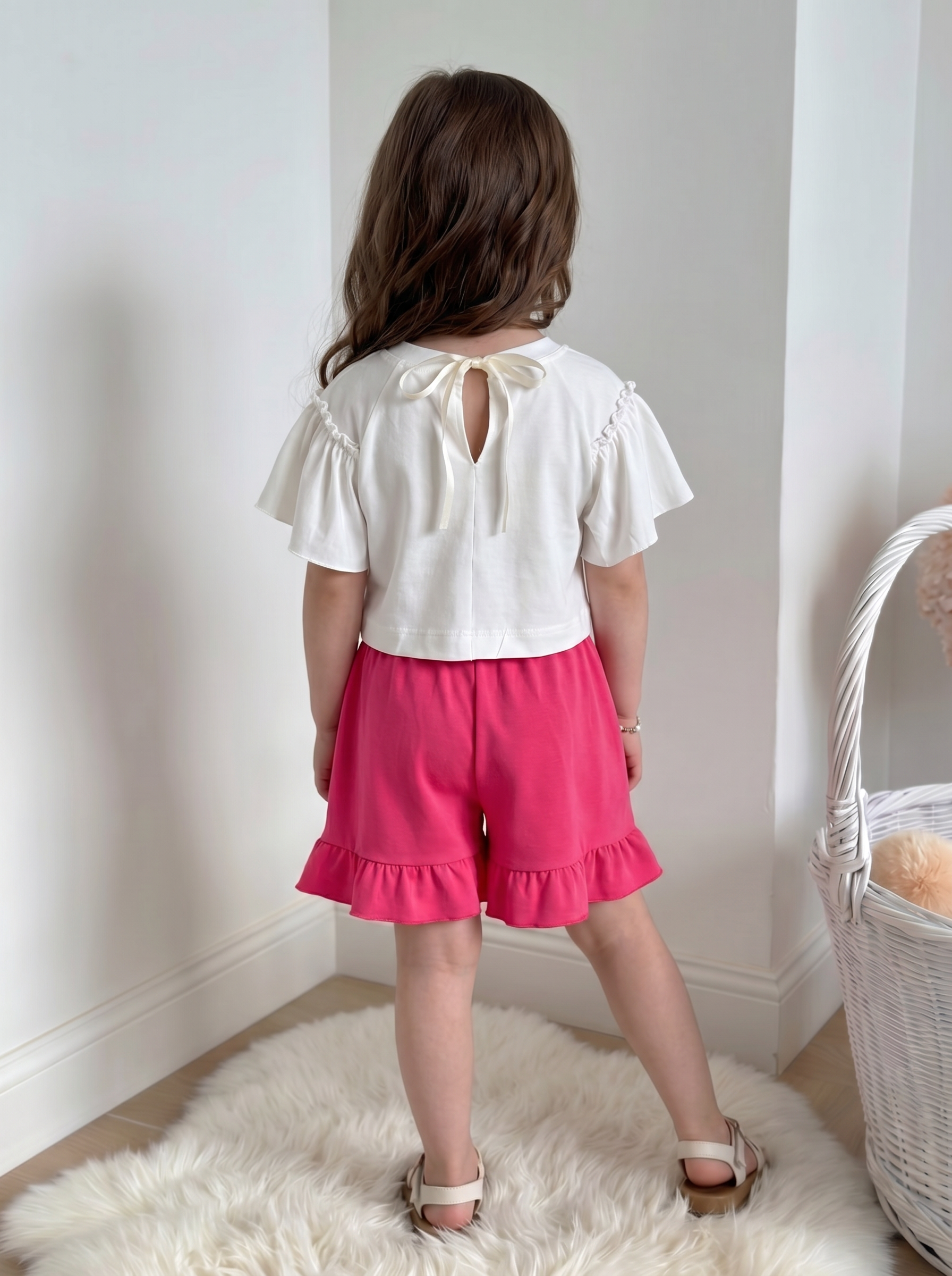 Костюм Artcher kids Костюм003Бело-розовый_с_шортами - фото 4