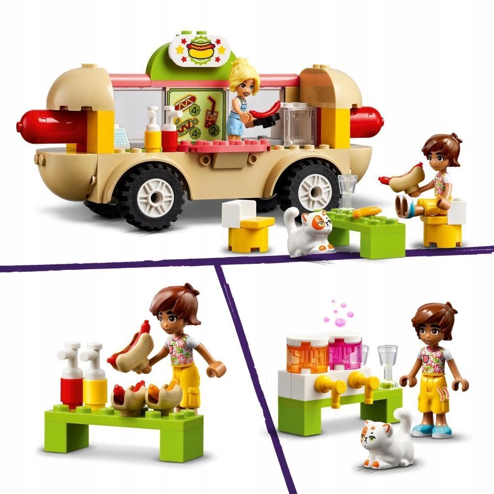 Конструктор LEGO Friends Грузовик для хот-догов 42633 86 дет. - фото 4