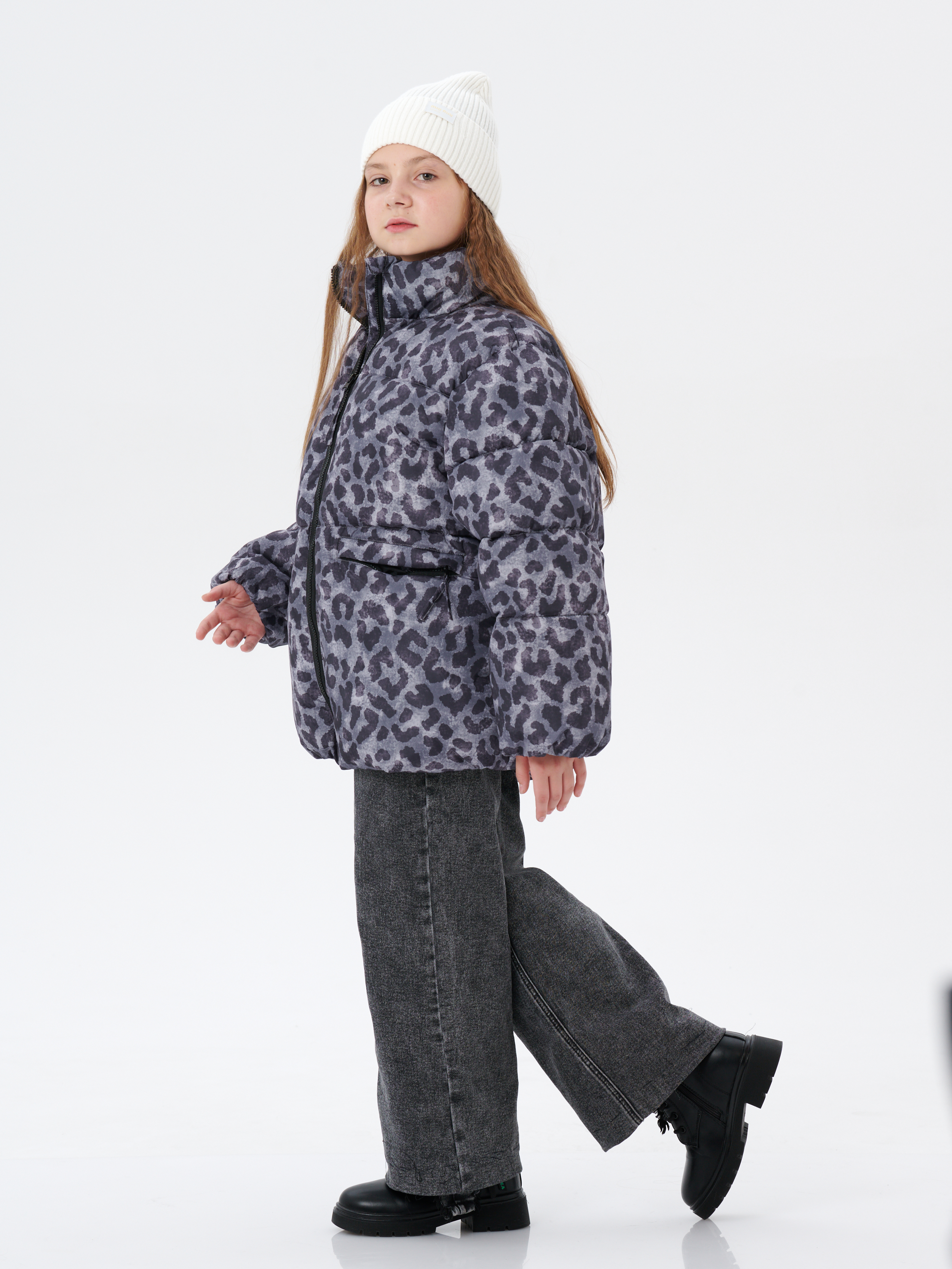 Куртка КрутышОк Т-066 серый леопард - фото 16
