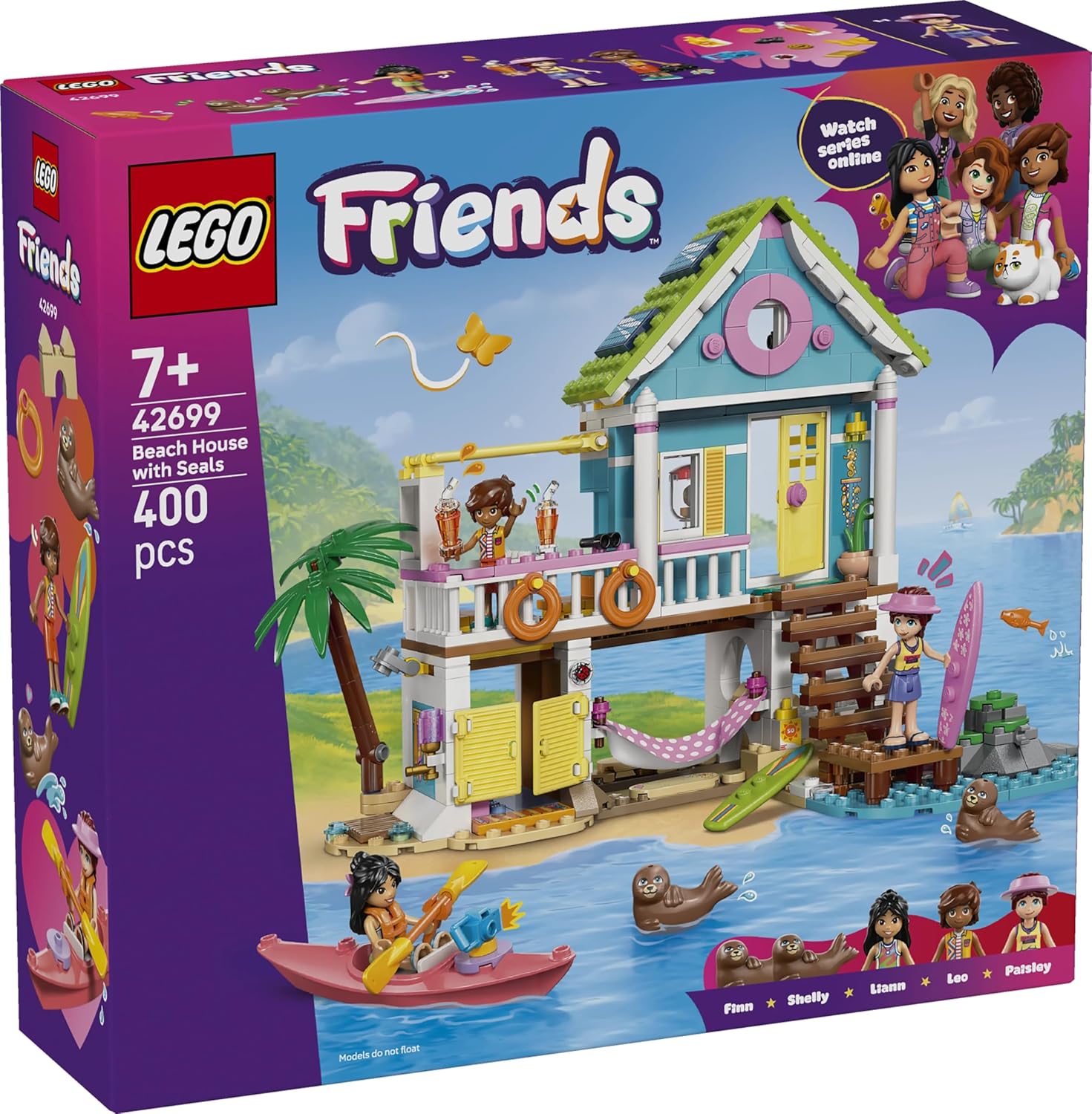 Конструктор LEGO Friends Пляжный домик с тюленями 400 дет. - фото 5