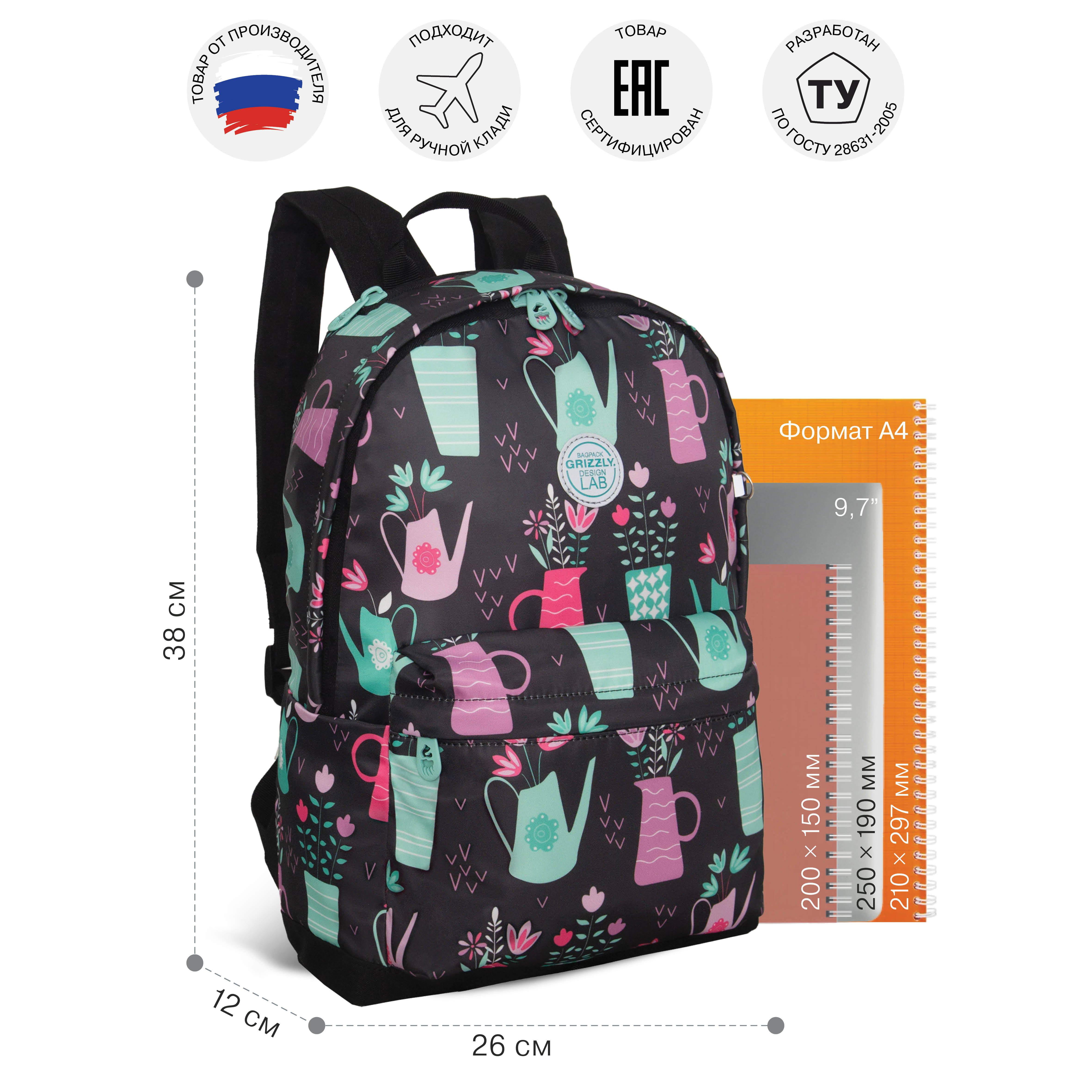 Рюкзак Grizzly Кувшины - фото 7