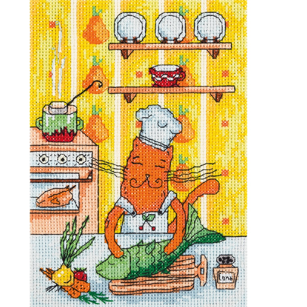 Набор для творчества Klart вышивание Кот-кулинар - фото 1