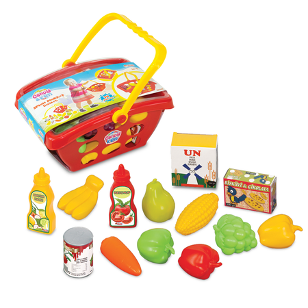Игровой набор Dede продукты, тележки и корзинки