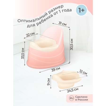 Горшок детский Пластишка светло-розовый