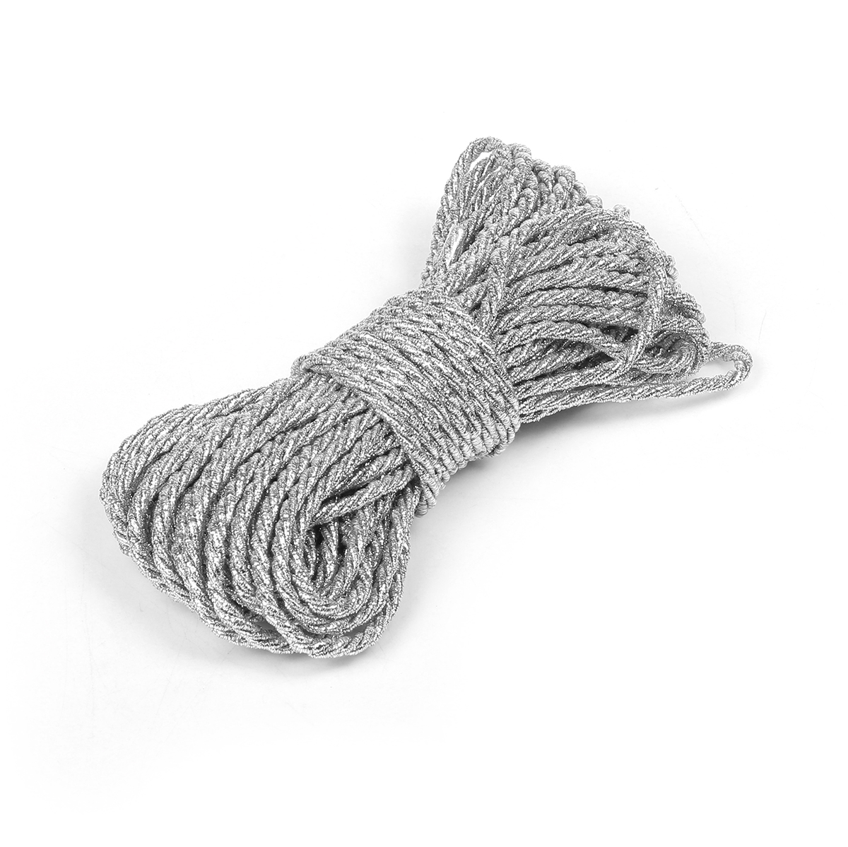 Шнур TBY витой 3мм цвет серебро - фото 2