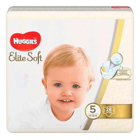 Подгузники Huggies Elite Soft 5 (12-22 кг) 28 шт.