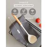 Половник DeNASTIA Силвуд 33x8x6.5 см силикон бук молочный A000346