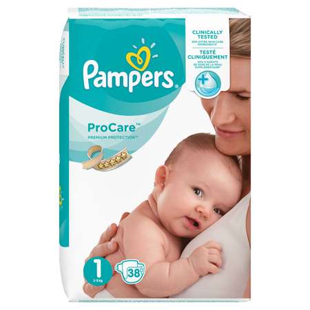 Подгузники Pampers Procare 1 (2-5 кг) 38 шт.