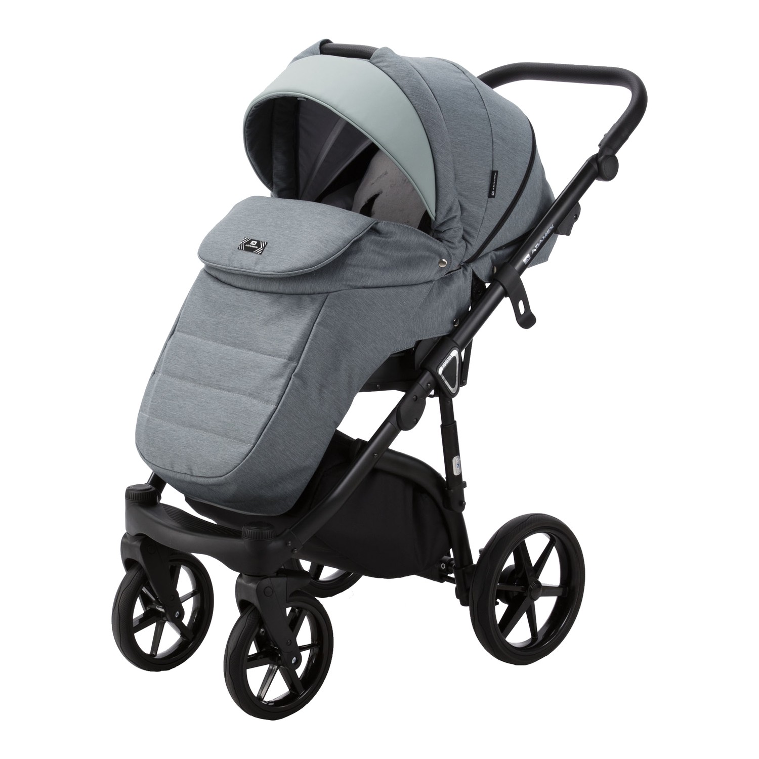 Коляска 2в1 Adamex Bibione Lux серый - фото 5