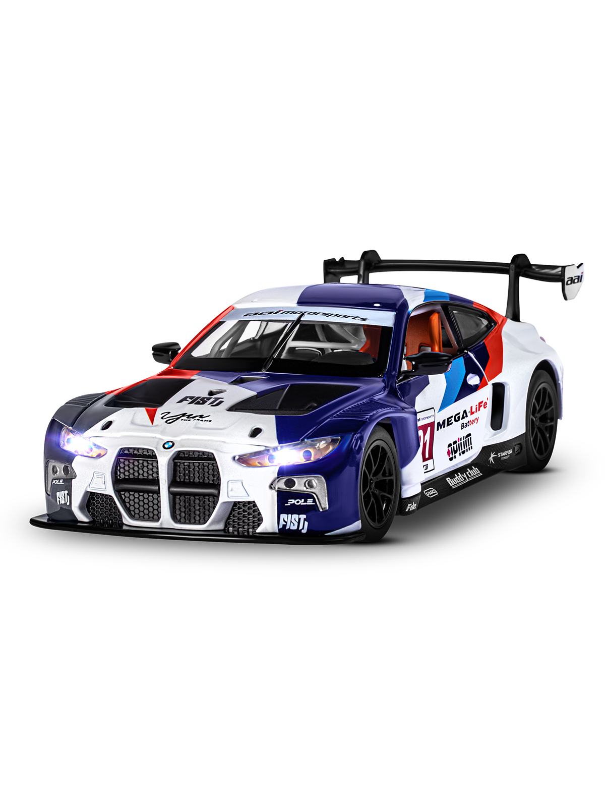 Автомобиль АВТОпанорама BMW M4 GT3 1:24 JB1251651 - фото 13