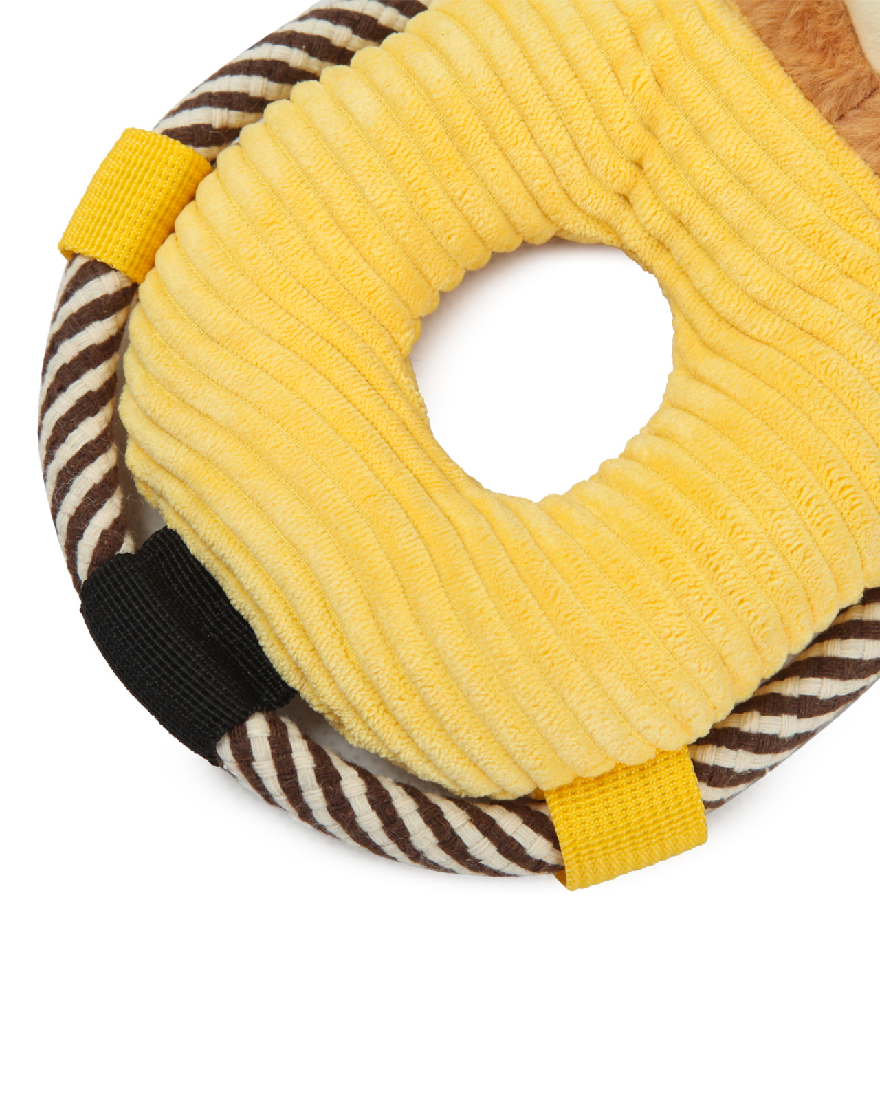 Игрушка для собак Barbaks Обезьянка-кольцо мягкая с пищалкой 27.5*19.5см - фото 3