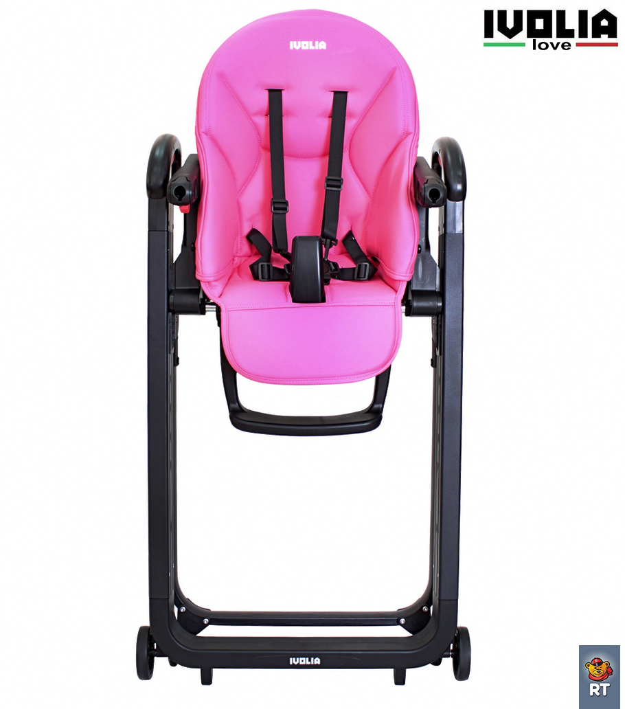 Стульчик для кормления Ivolia LOVE 02 4 колеса pink трансформер - фото 10
