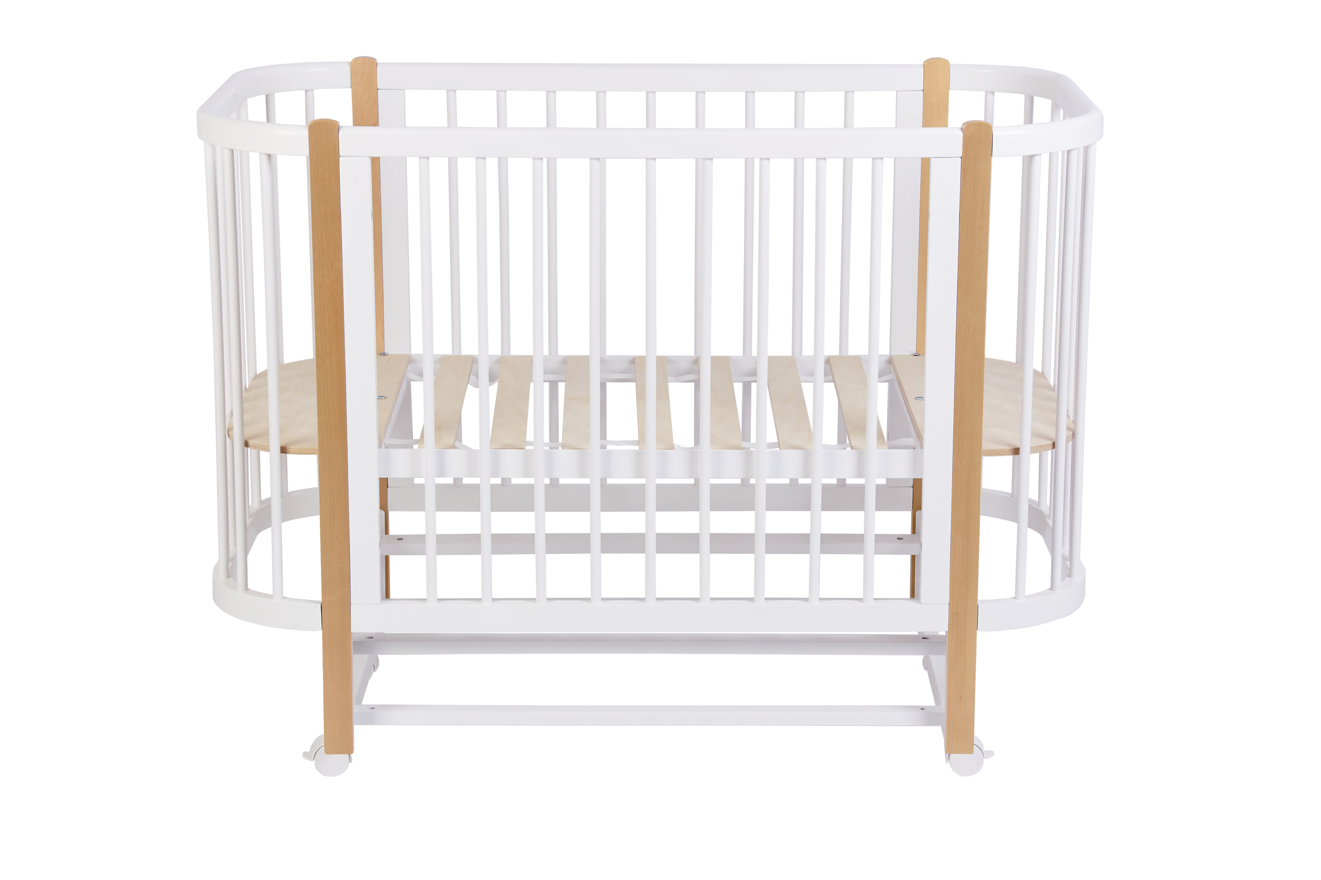 Детская кроватка Polini kids 350 прямоугольная, продольный маятник (белый) - фото 33