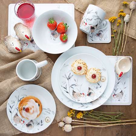 Набор ковриков Price and Kensington сервировочных Country Hens 4 шт