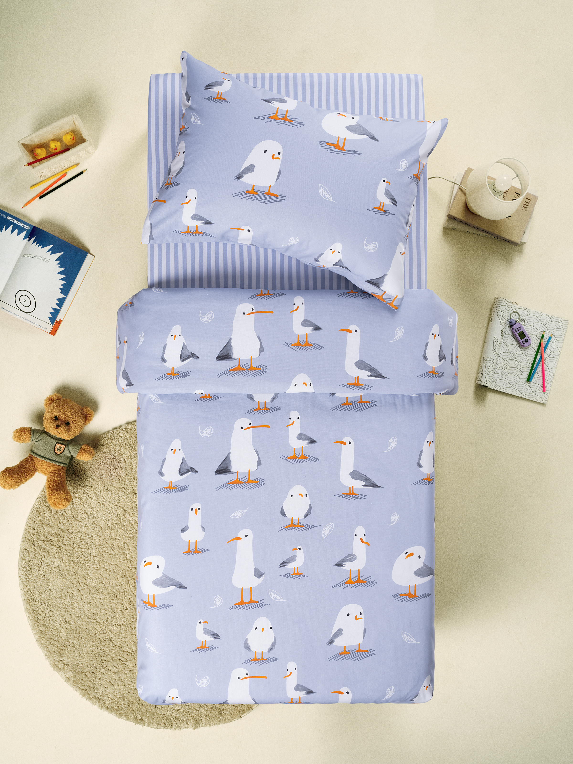 Комплект постельного белья Ночь Нежна Чайка полутораспальный 3 предм. - фото 1