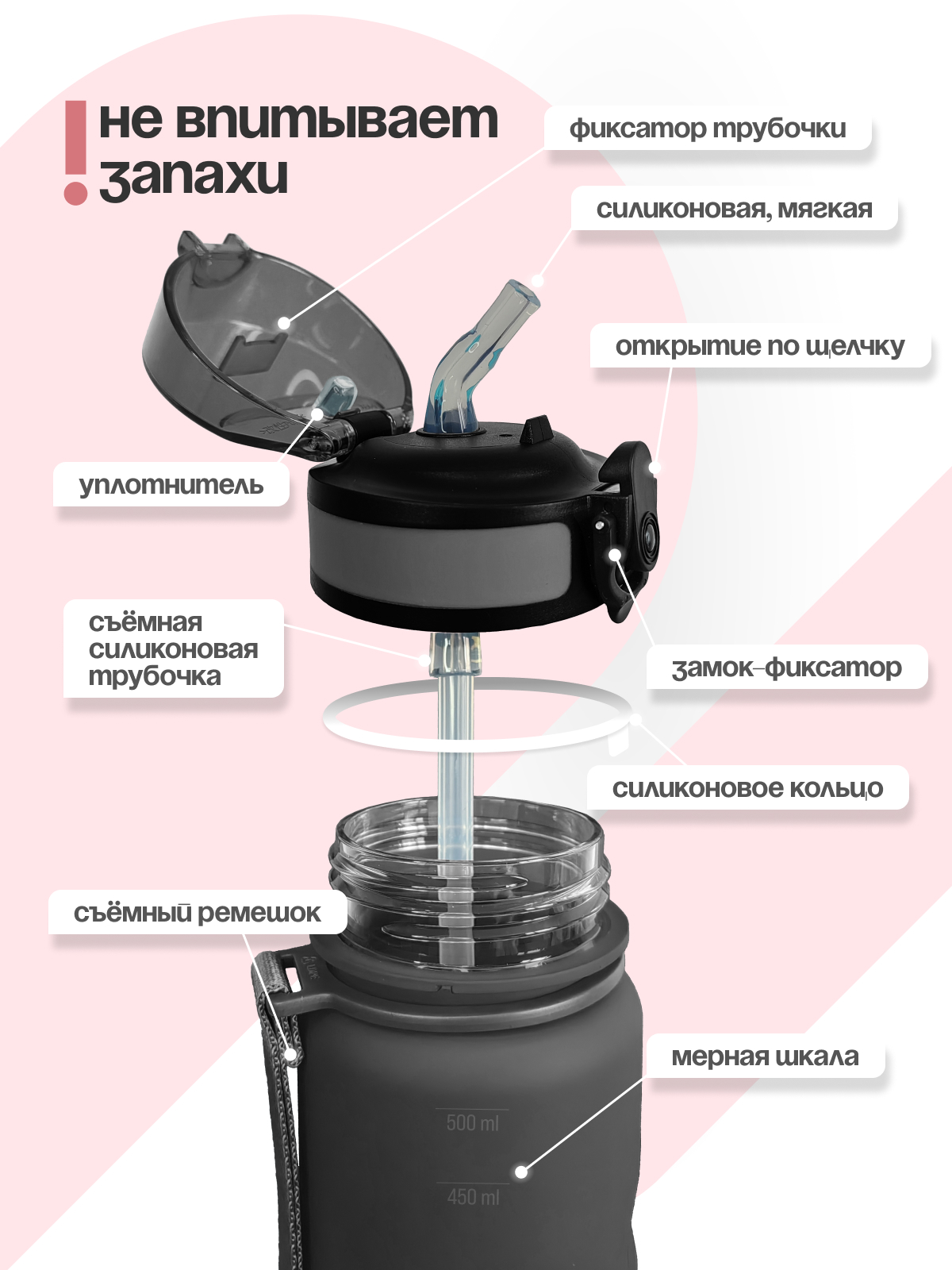 Бутылка UZSPACE 500 мл - фото 2