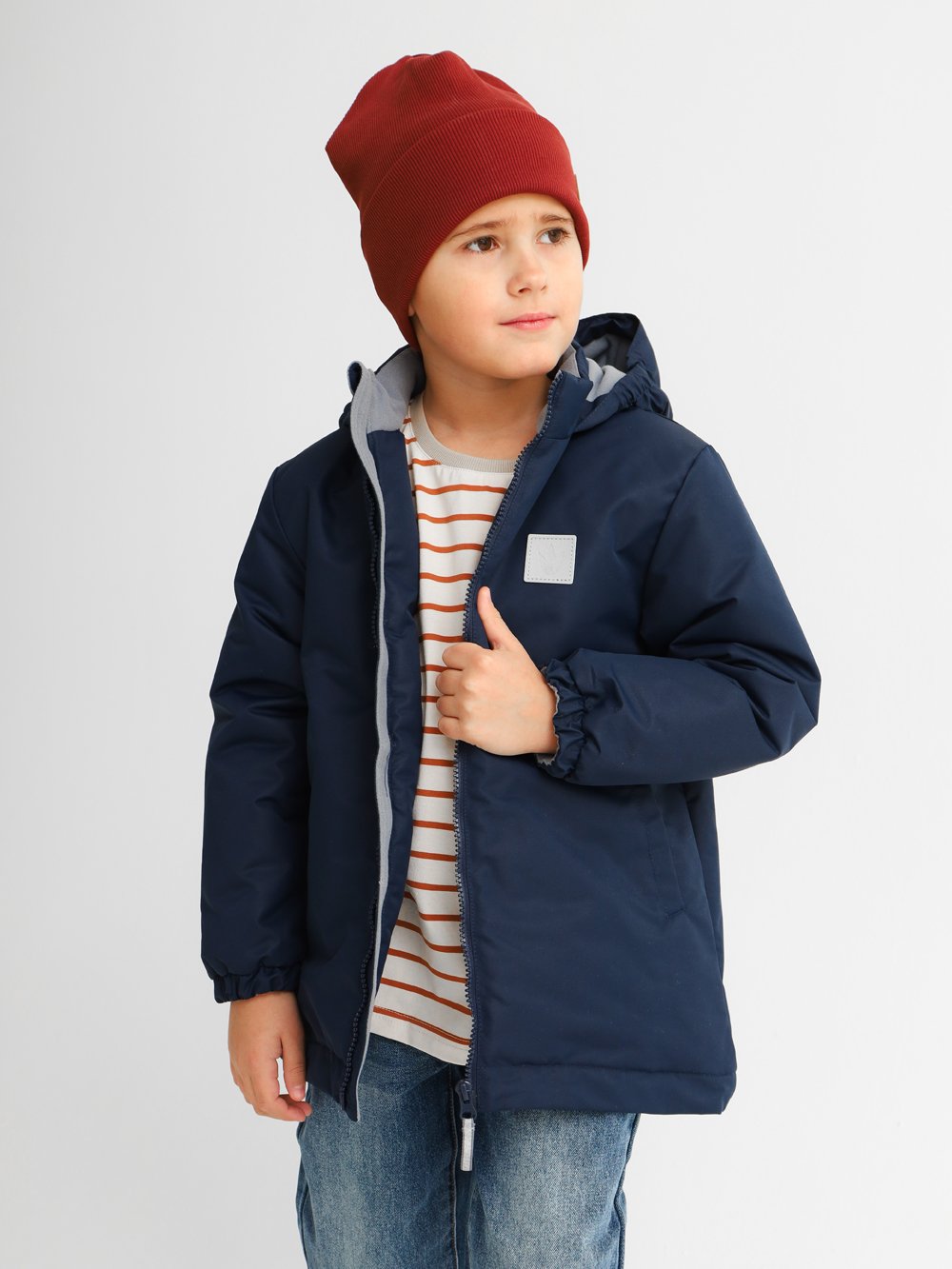 Куртка MINIDINO B-VO-Krt-039/0Куртка демисезонная Minimal темно-синяя детская - фото 1