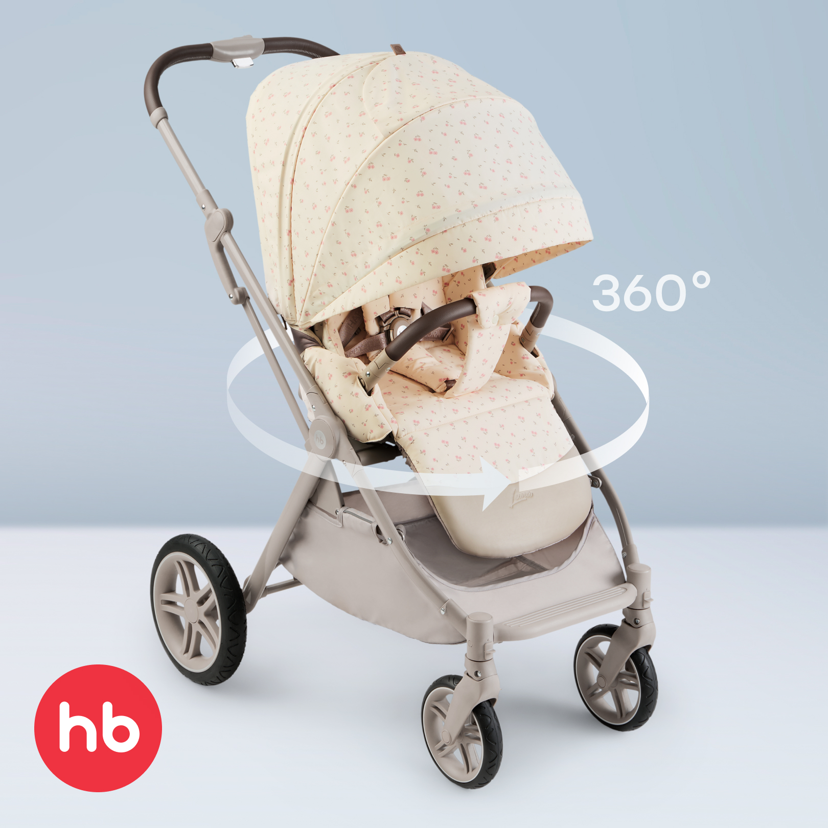 Коляска прогулочная Happy Baby Luna 360 бежевый - фото 1