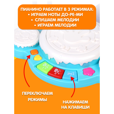 Игрушка музыкальная Жирафики барабаны