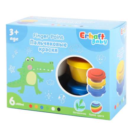 Краски пальчиковые Erhaft 6 цв.