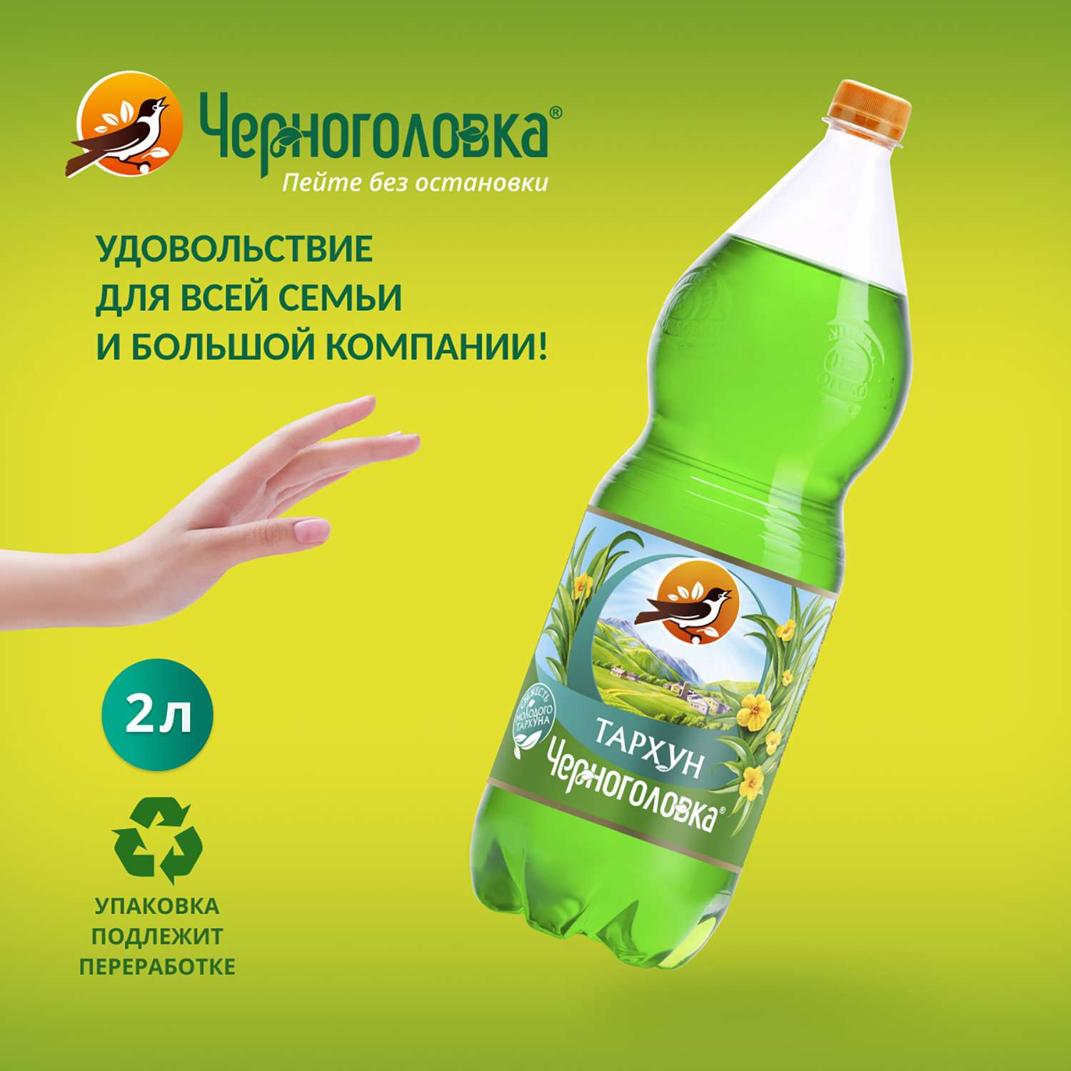Напиток газированный Черноголовка Тархун 2л - фото 2