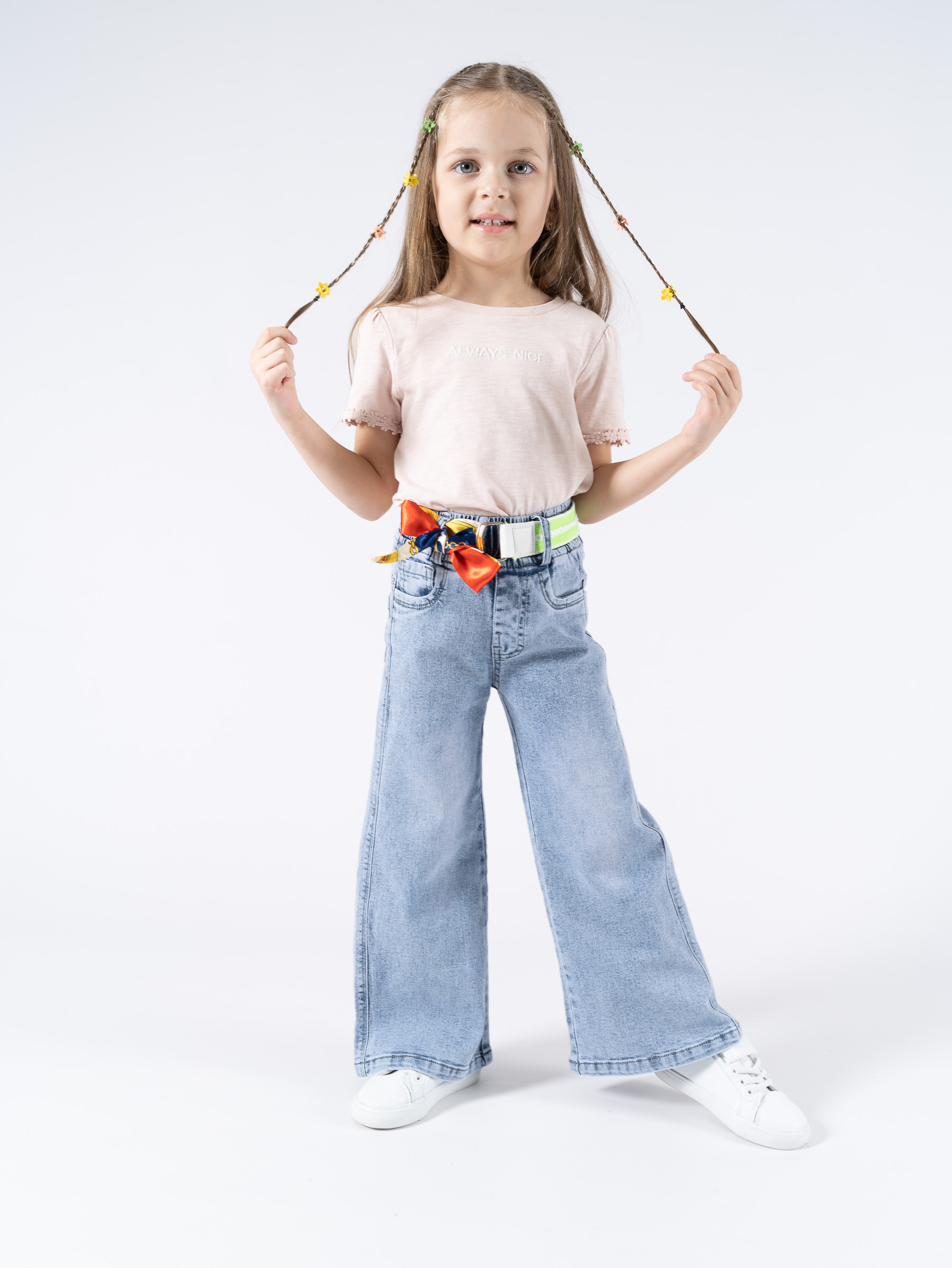 Джинсы TiGaDa джинсы/палаццо/девочки/голубой - фото 18