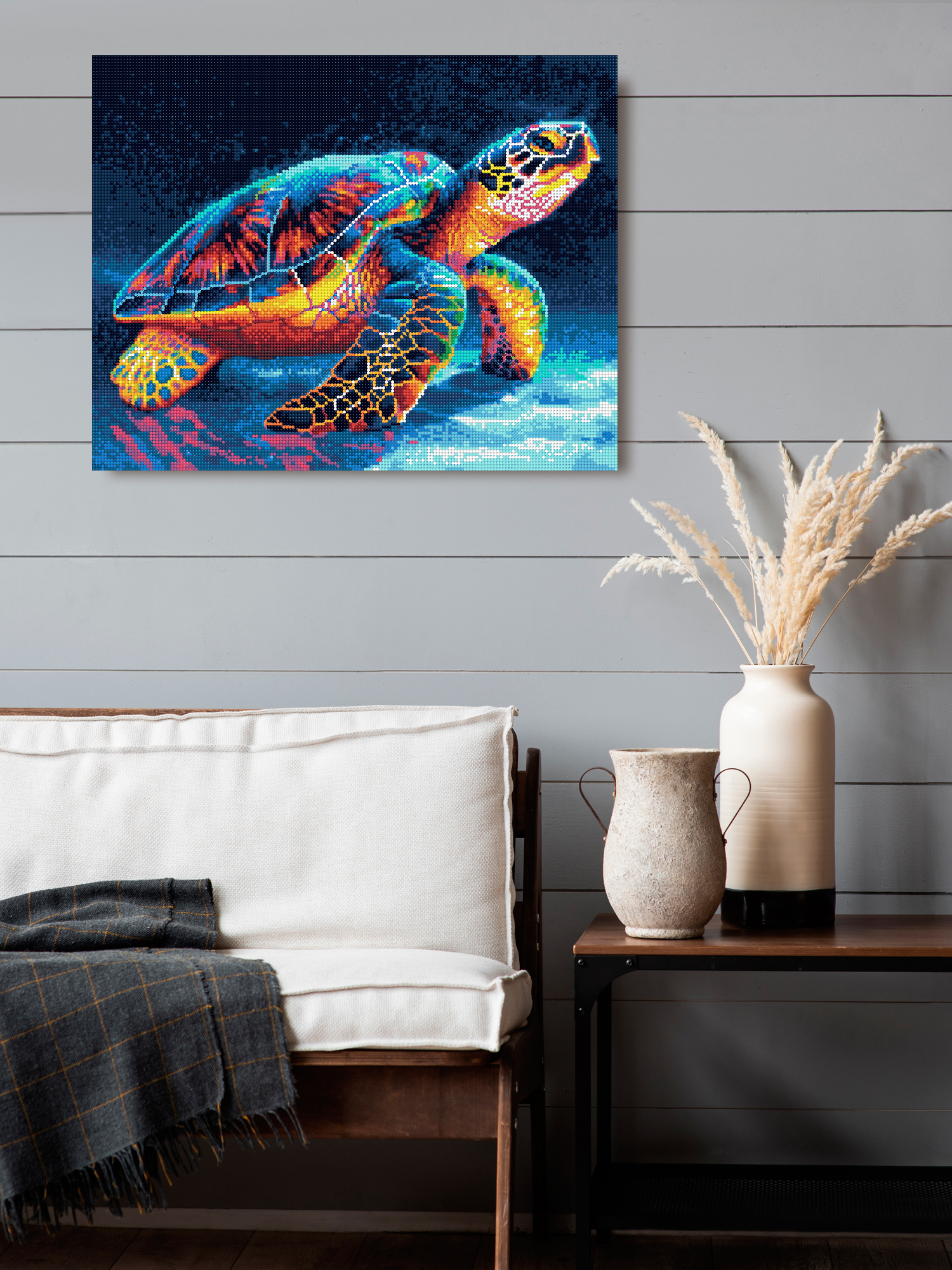 Алмазная мозаика Art on Canvas Красочная черепаха в ассортименте - фото 3