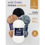 Пряжа для вязания Astra Premium 100г 68м 4шт микс цветов
