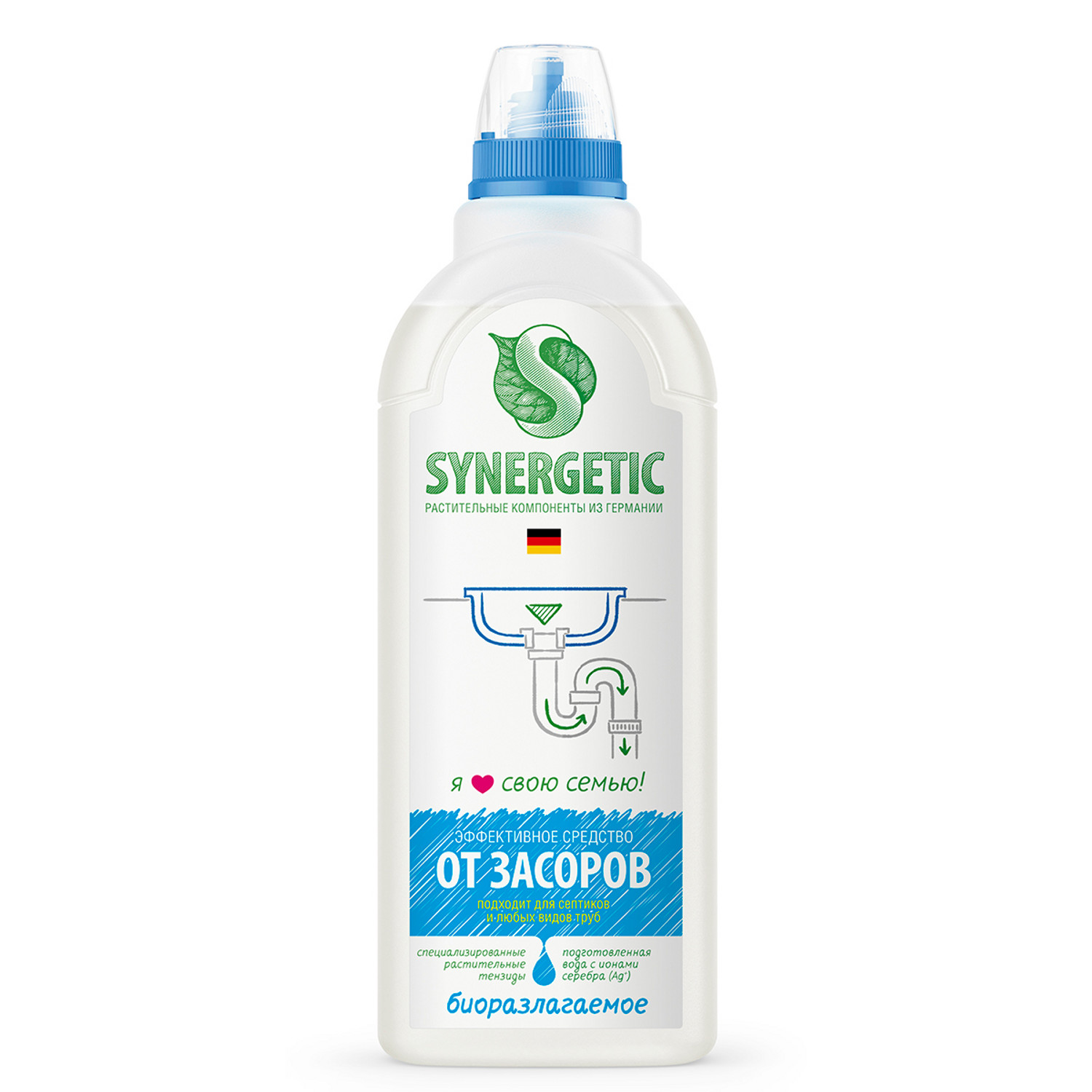 Средство от засоров Synergetic 0.75л 108751 - фото 7