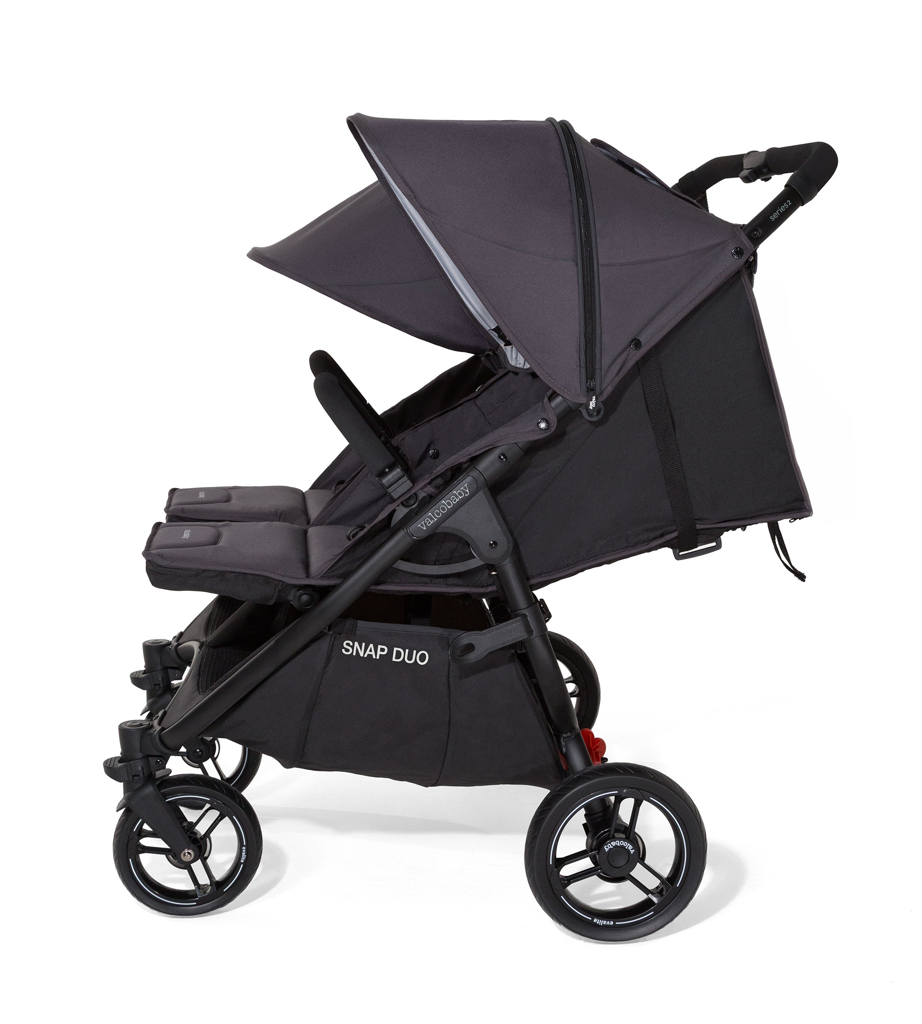 Коляска прогулочная для двойни Valco baby Snap Duo серый - фото 13