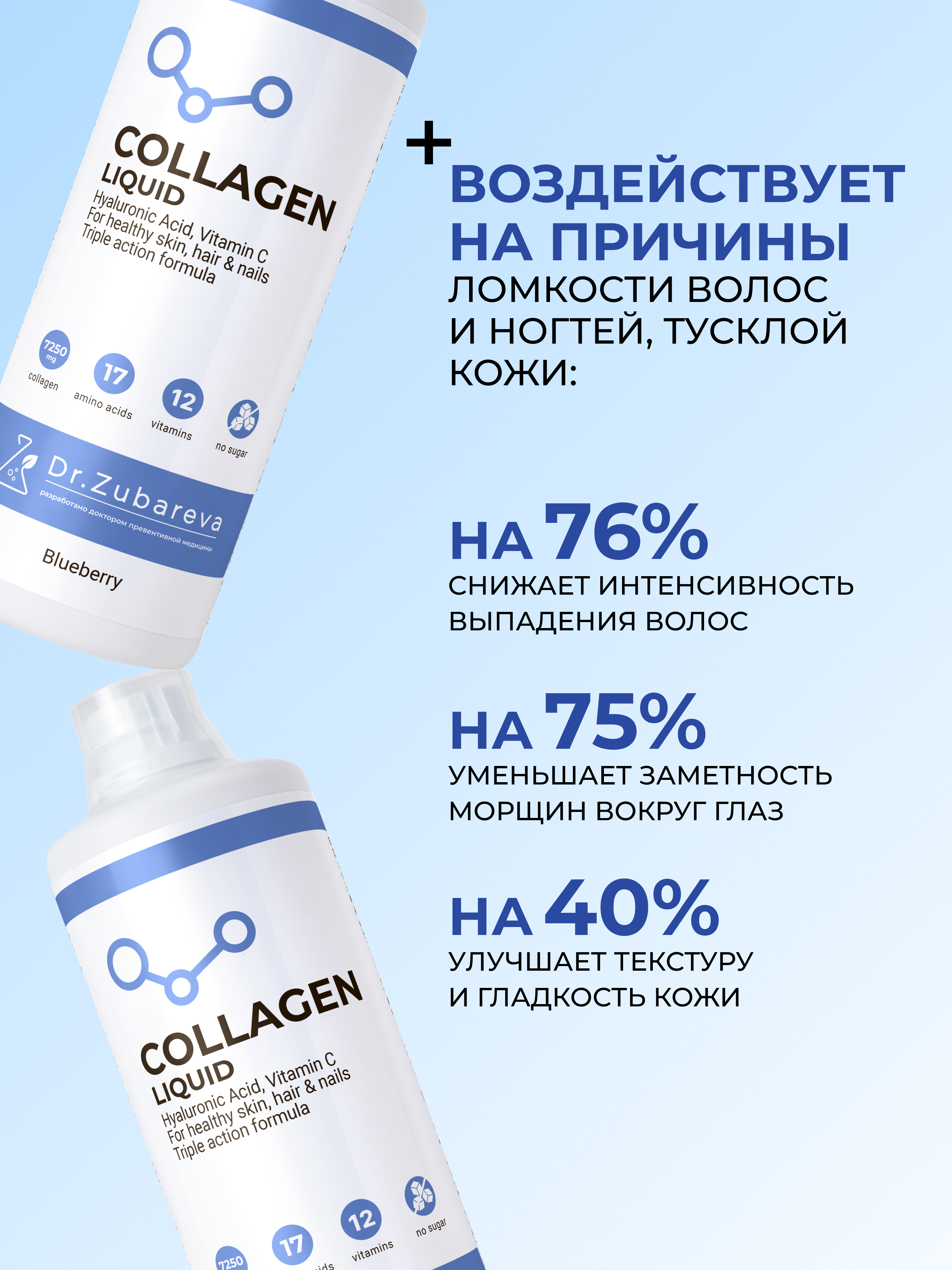 Питьевой концентрат Collagen Dr. Zubareva Черника - фото 3