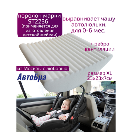 Вкладыш в автолюльку АвтоБра анатомический