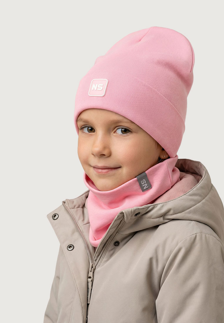 Шапка и снуд NIKASTYLE 12л22826 розовый - фото 1