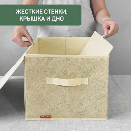 Короб стеллажный VALIANT с крышкой большой 40*30*25 см