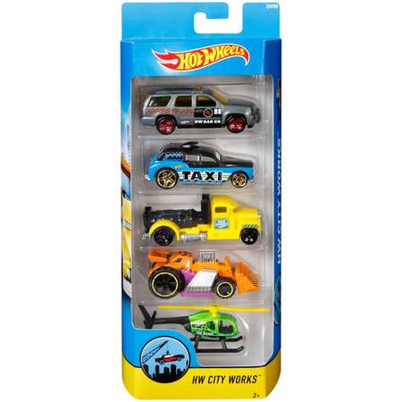 Игровой набор Hot Wheels из 5 машинок 1:64 в ассортименте